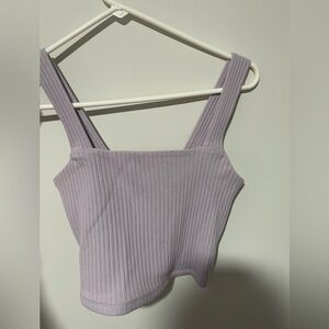American Eagle Outfitters Lilac Ribbed Tank Top